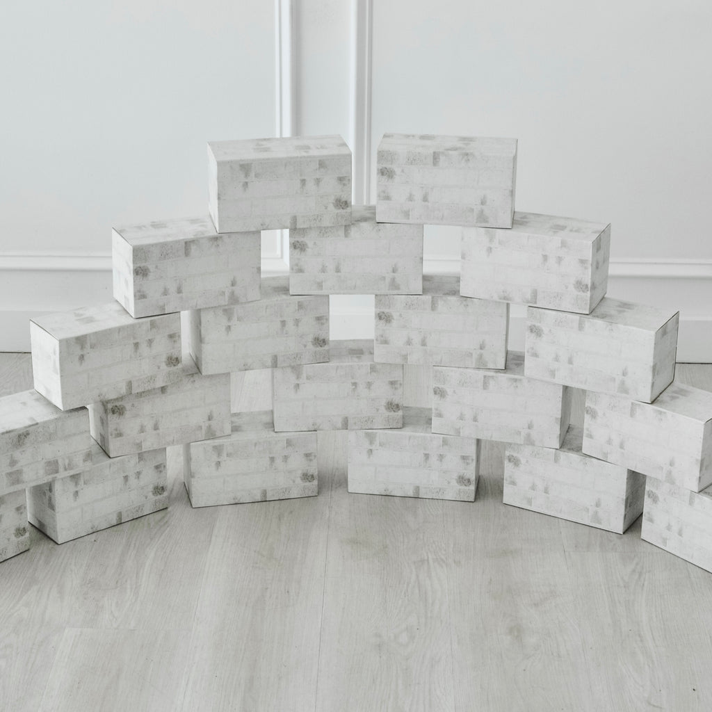 Large White Cardboard Building Blocks Corrugated Edu Blocks (84 Pc)